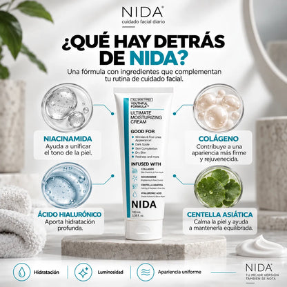 NIDA – Crema Facial para una Piel Más Luminosa, Hidratada y Uniforme