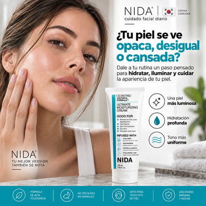 NIDA – Crema Facial para una Piel Más Luminosa, Hidratada y Uniforme